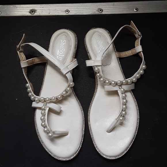 She Sole Shoes - Bridal White Flats